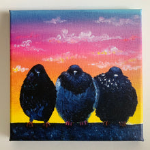 Load image into Gallery viewer, “3 at Sunset” - 8 x 8 inches - Ready to hang canvas print