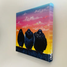 Load image into Gallery viewer, “3 at Sunset” - 8 x 8 inches - Ready to hang canvas print