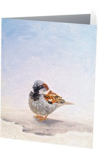 "Round Sparrow" note card