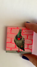 Load and play video in Gallery viewer, Pigeon in Love original mini painting
