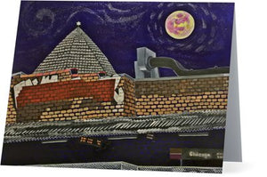 "Full Moon" note card